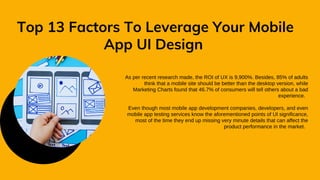 13 Things To Keep In Mind For Enhanced Mobile App UI/UX Design | PDF ...