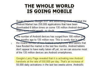 THE WHOLE WORLD
 IS GOING MOBILE
 