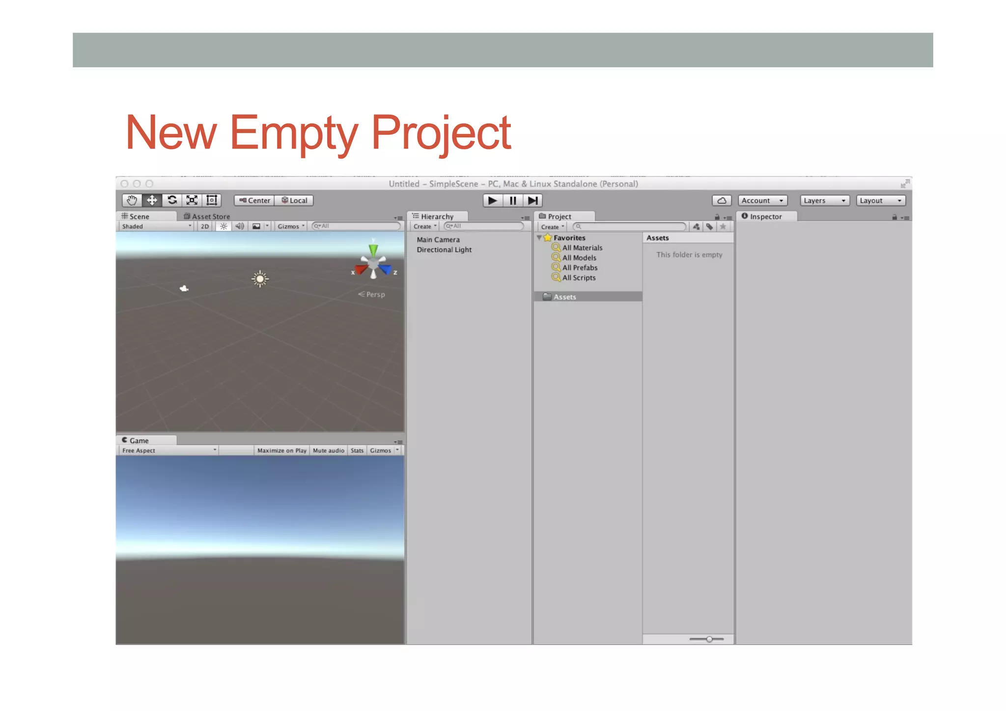New Empty Project
 