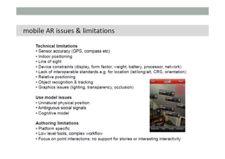 Mobile AR lecture 9 - Mobile AR Interface Design