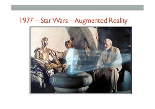 1977 – StarWars –Augmented Reality
 