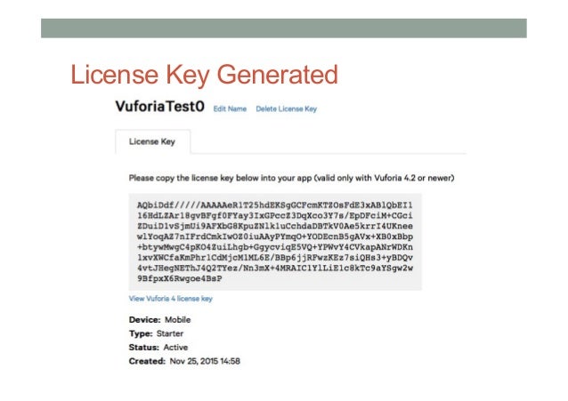 sample license vuforia key Tutorial AR Mobile