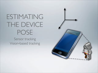ESTIMATING
THE DEVICE
   POSE
   Sensor tracking
Vision‐based tracking
 