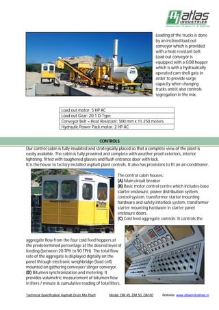 Specifications Mobile Asphalt Drum Mix Plant | PDF