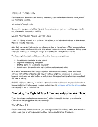 Mobile Attendance App: Streamline Workforce Tracking Anytime, Anywhere ...