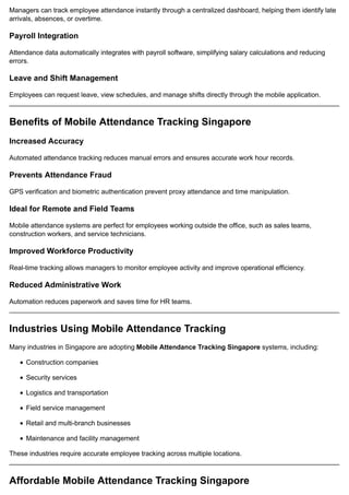 How Mobile Attendance Tracking in Singapore Enhances Remote Workforce ...