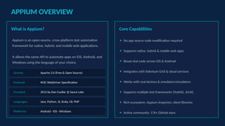 Comprehensive Guide to Mobile Automation Testing with Appium | PPTX