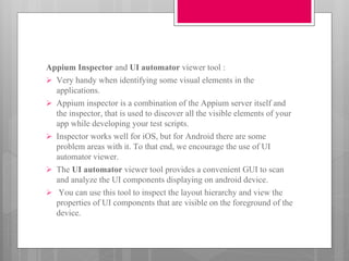 Mobile automation testing with selenium and appium | PPTX