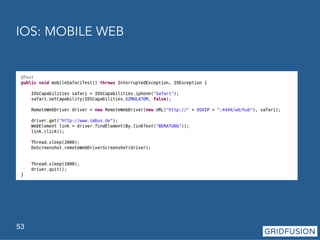IOS: MOBILE WEB 
53 
 