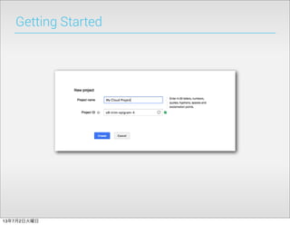 Getting Started
13年7月2日火曜日
 