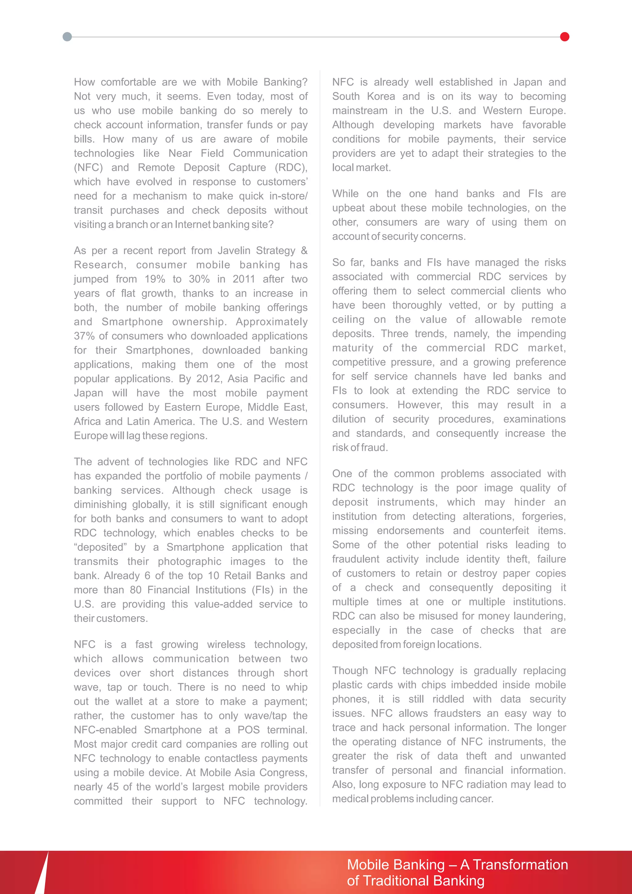 Mobile Banking – A Transformation of Traditional Banking | PDF