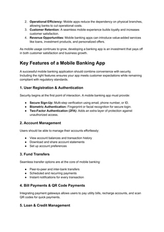 Completed Mobile Bank Example Mobile Banking Application Development_ A Complete Guide | PDF