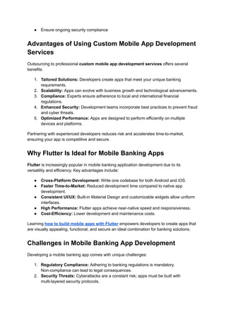 Mobile Banking Application Development_ A Complete Guide | PDF