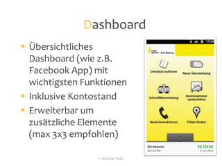 Native Apps für weitere Plattformen auf AnfrageAnmeldungÜber Verfügernummer / PIN
