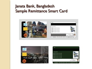 Janata Bank, Bangladesh Sample Remittance Smart Card 