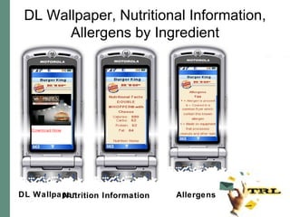 DL Wallpaper, Nutritional Information, Allergens by Ingredient DL Wallpaper Nutrition Information Allergens 
