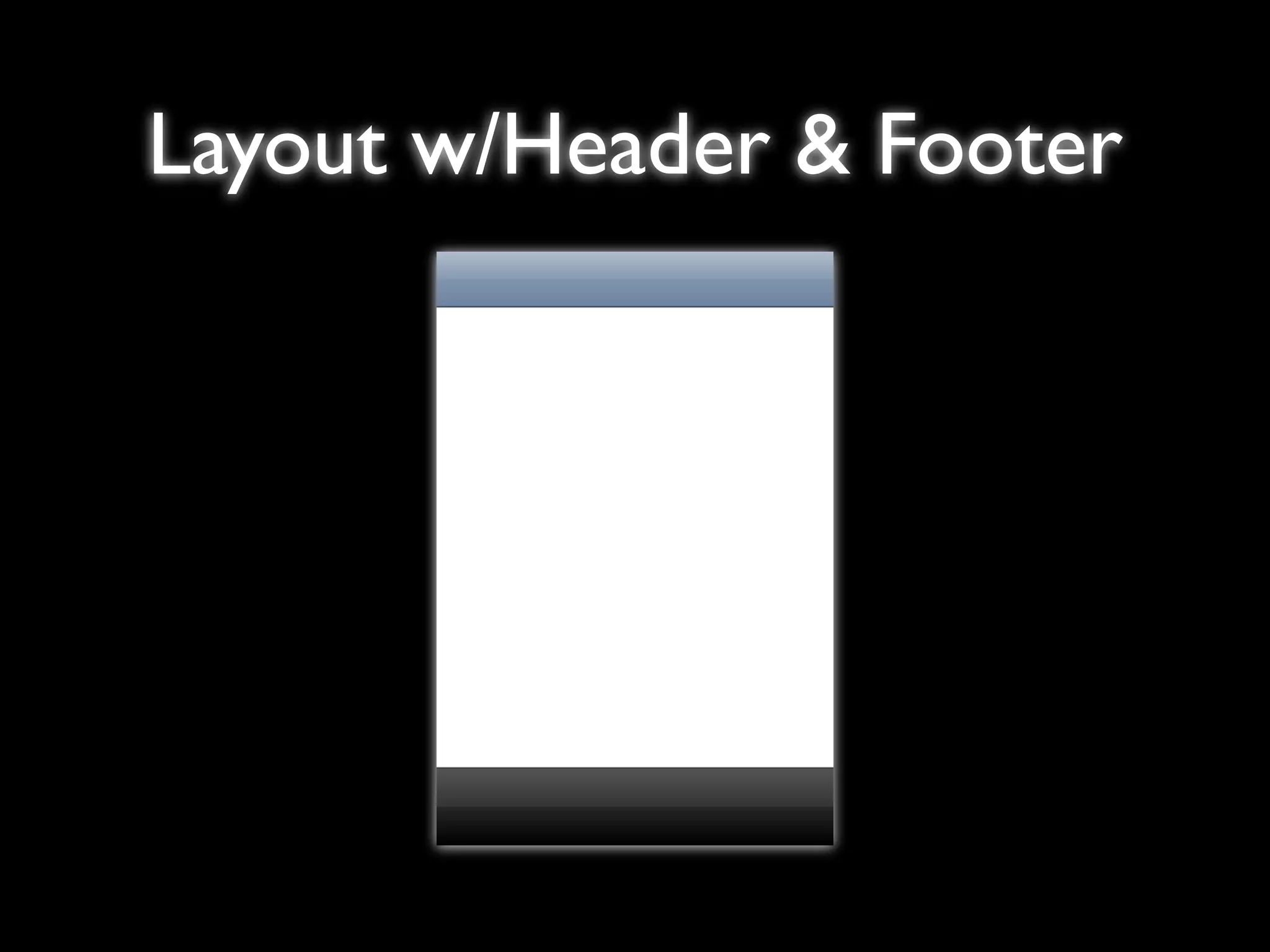 Layout w/Header & Footer
 