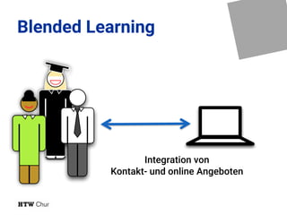 Blended Learning
Integration von
Kontakt- und online Angeboten
 