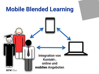 Mobile Blended Learning
Integration von
Kontakt-,
online und
mobilen Angeboten
 