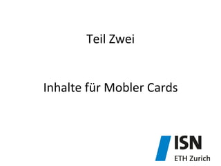 Mobile Blended Learning mit Mobler Cards