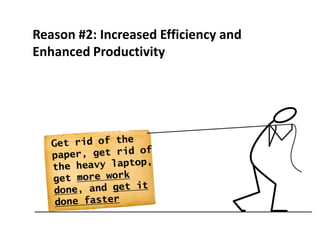 Reason #2: Increased Efficiency and
Enhanced Productivity
 