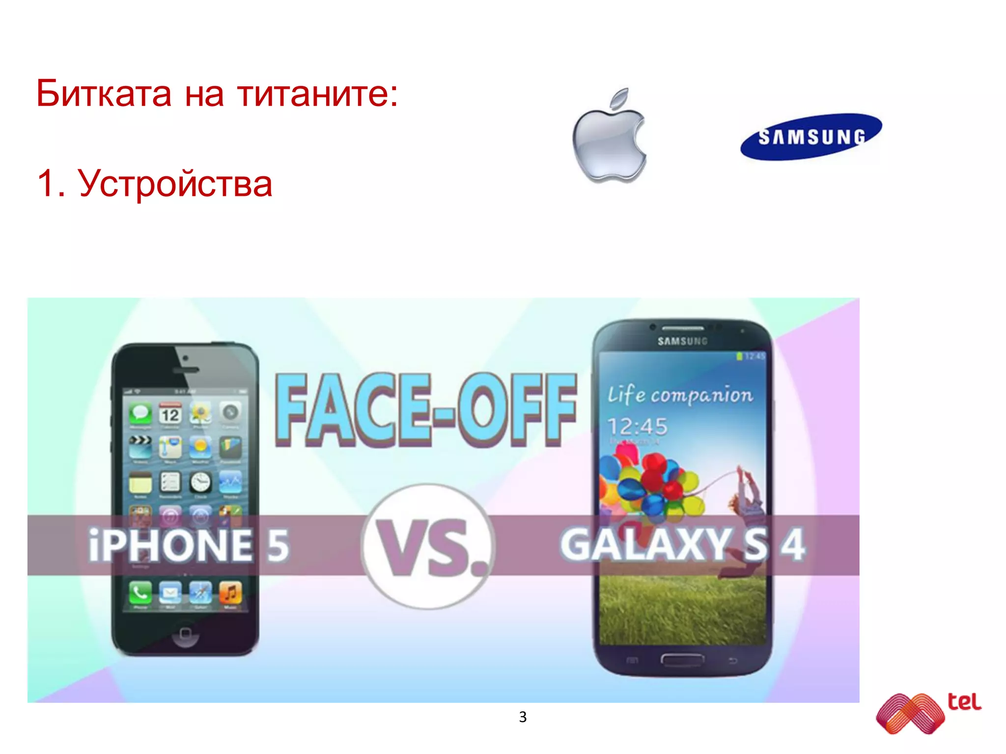 3
Битката на титаните:
1. Устройства
 