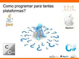 Como programar para tantas 
plataformas? 
 