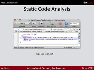 Static Code Analysis
Type Size Mismatch
 