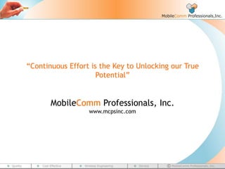 MobileComm Training Services | PDF
