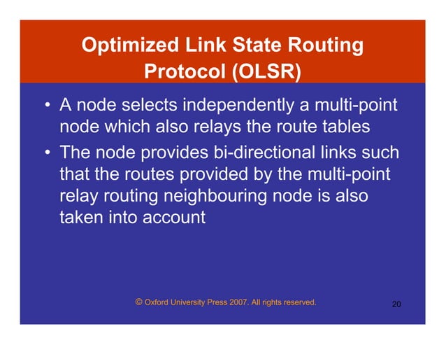 Mobile Ad-hoc Network (MANET) Routing Algorithms─ Part 2 | PPT