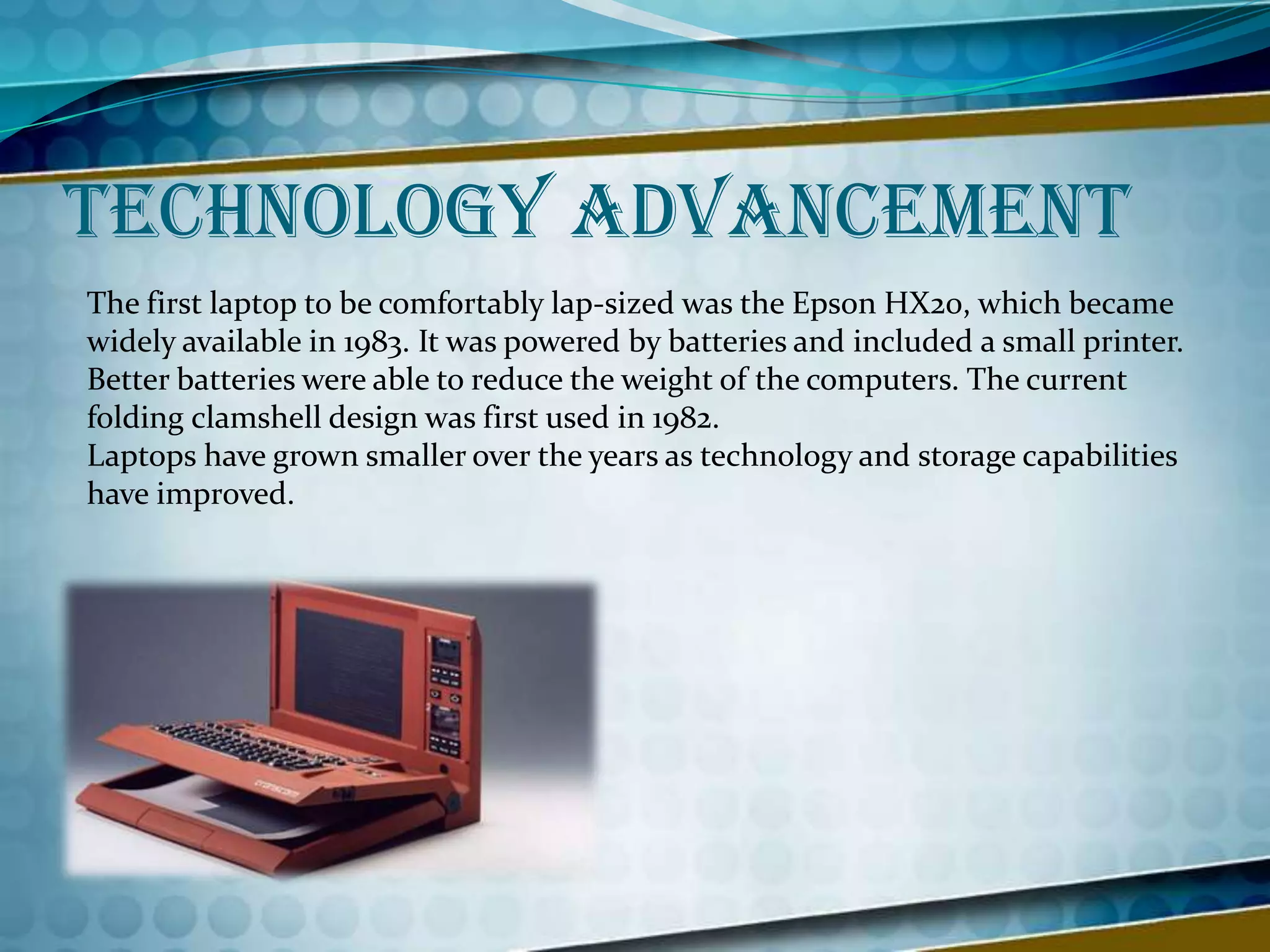 Mobile computing is a form of human-computer interaction where computer is expected to be transported during usage. Mobile computing has three aspects: mobile communication, mobile hardware and mobile software.
