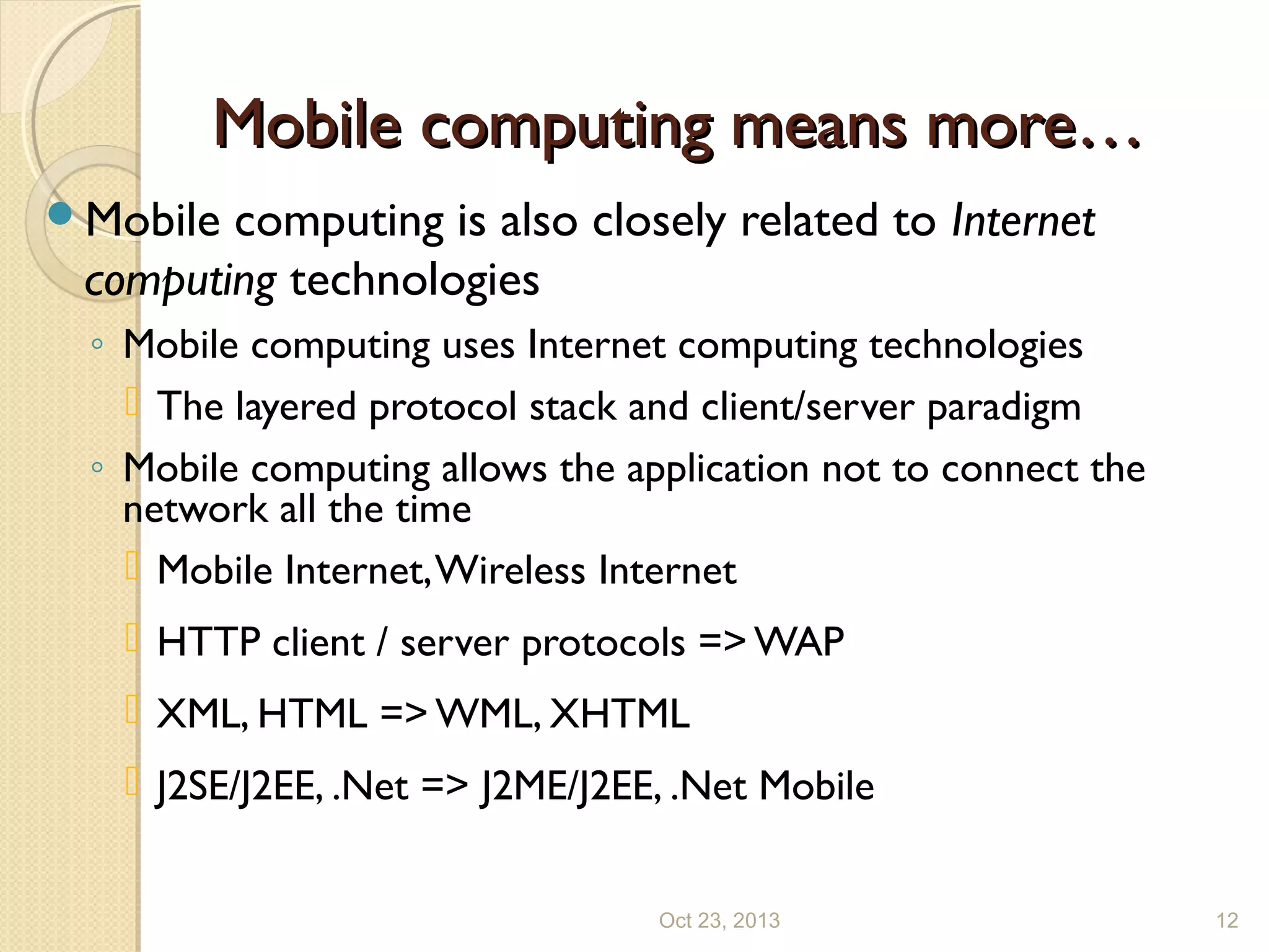 Mobile computing | PPT