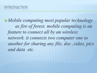 Mobile computing | PPTX