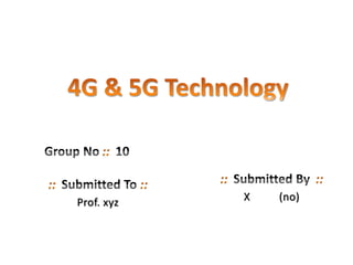 4G 5G technology 