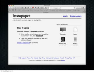 Monday, 9 September 13
 