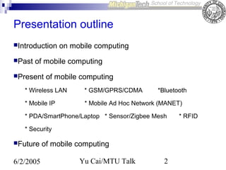 Past, Present and Future of Mobile Computing | PPT