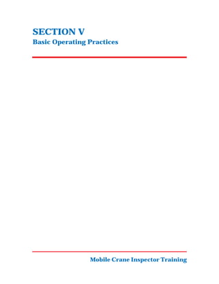 Mobile crane inspector training student manual | PDF