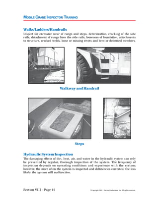 Inspect Hand Rails Mobile crane inspector training student manual | PDF