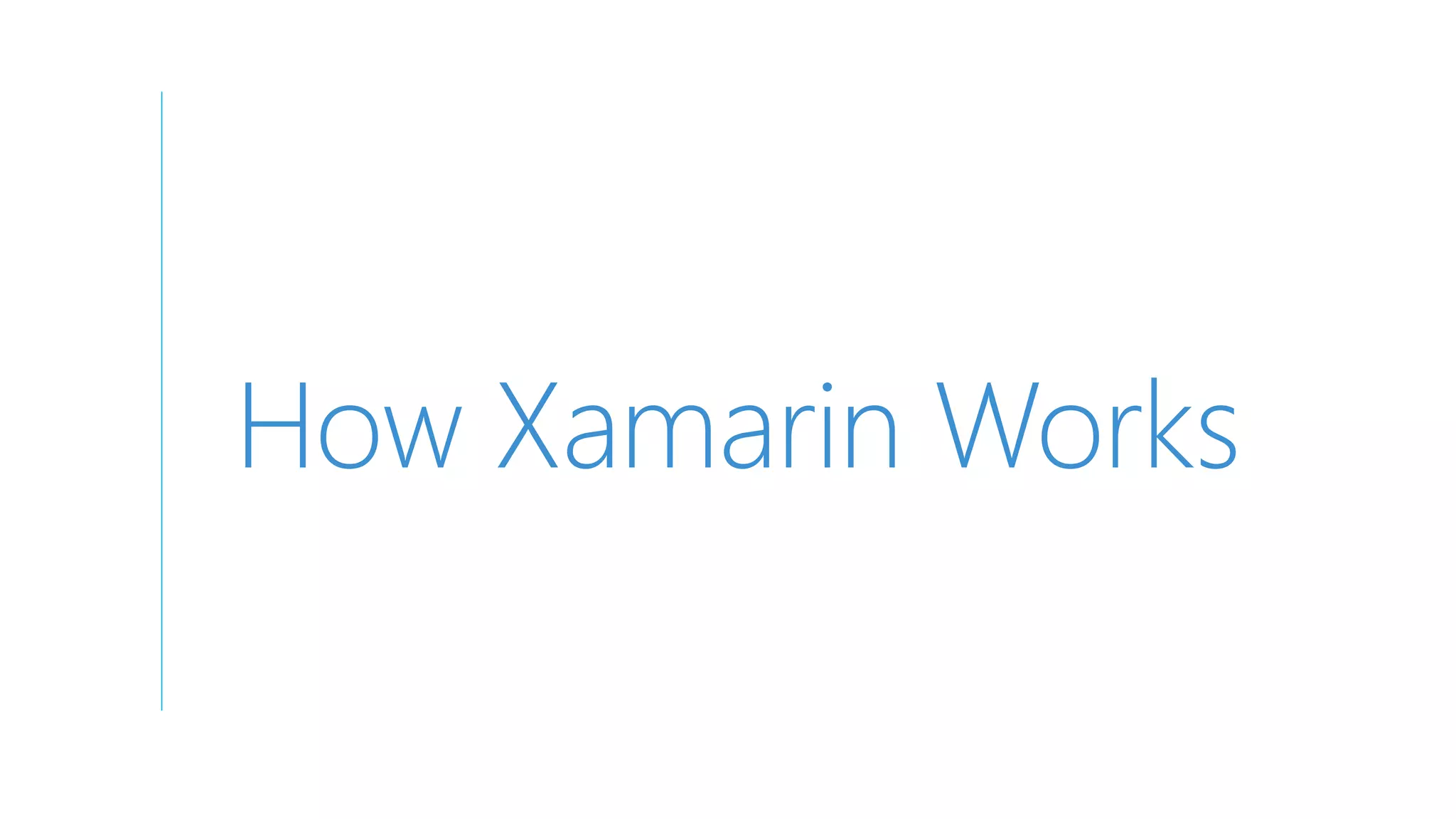 How Xamarin Works
 