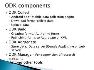 Odk Software Mobile data collection using odk | PDF