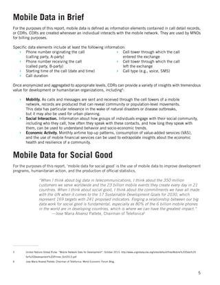 The State of Mobile Data for Social Good 
