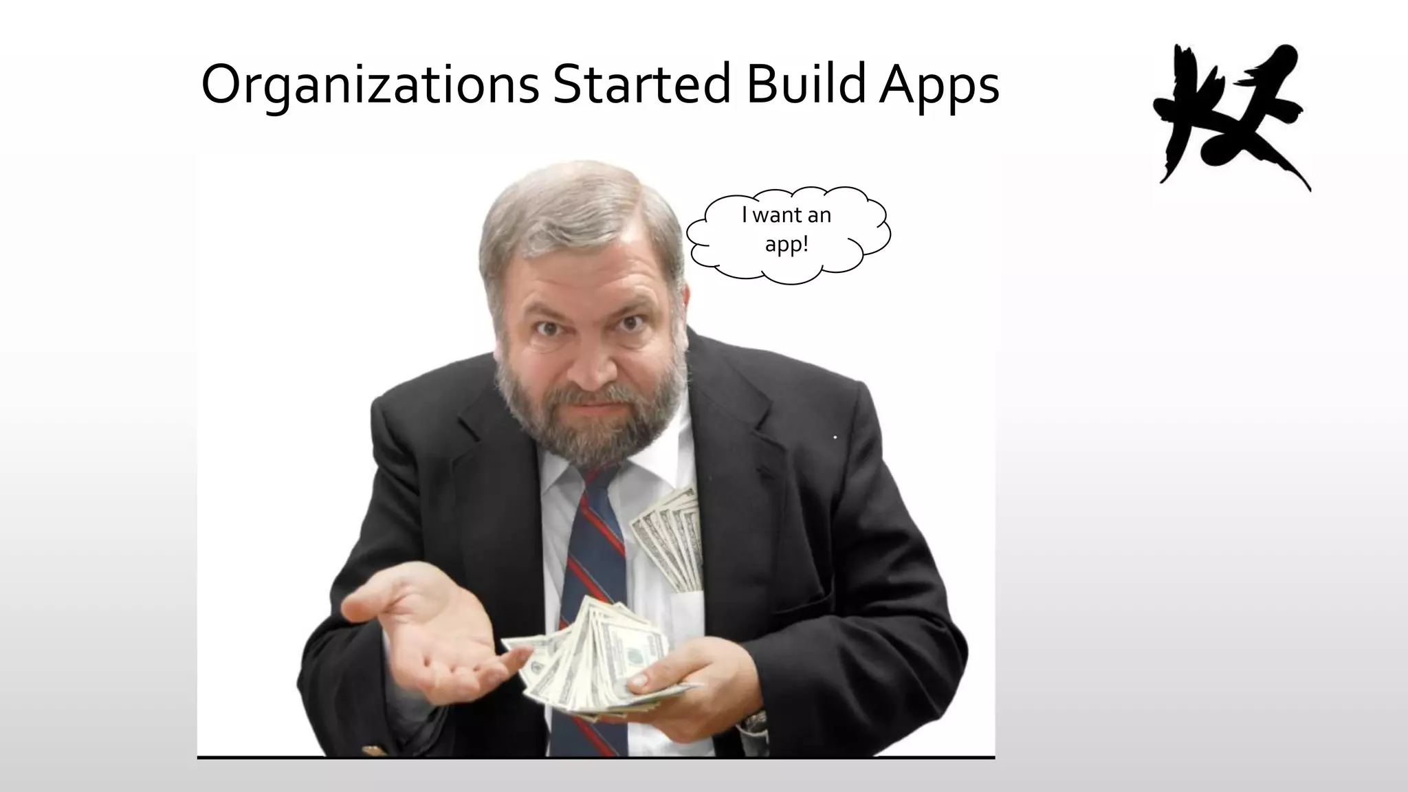 Organizations Started Build Apps
I want an
app!

 