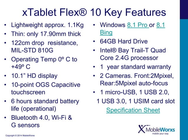 MobileDemand xtablet Flex 10 | PPT