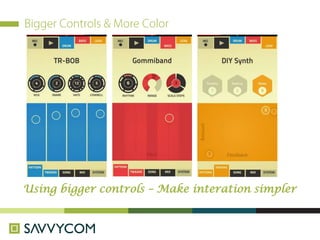 Using bigger controls – Make interation simpler
 