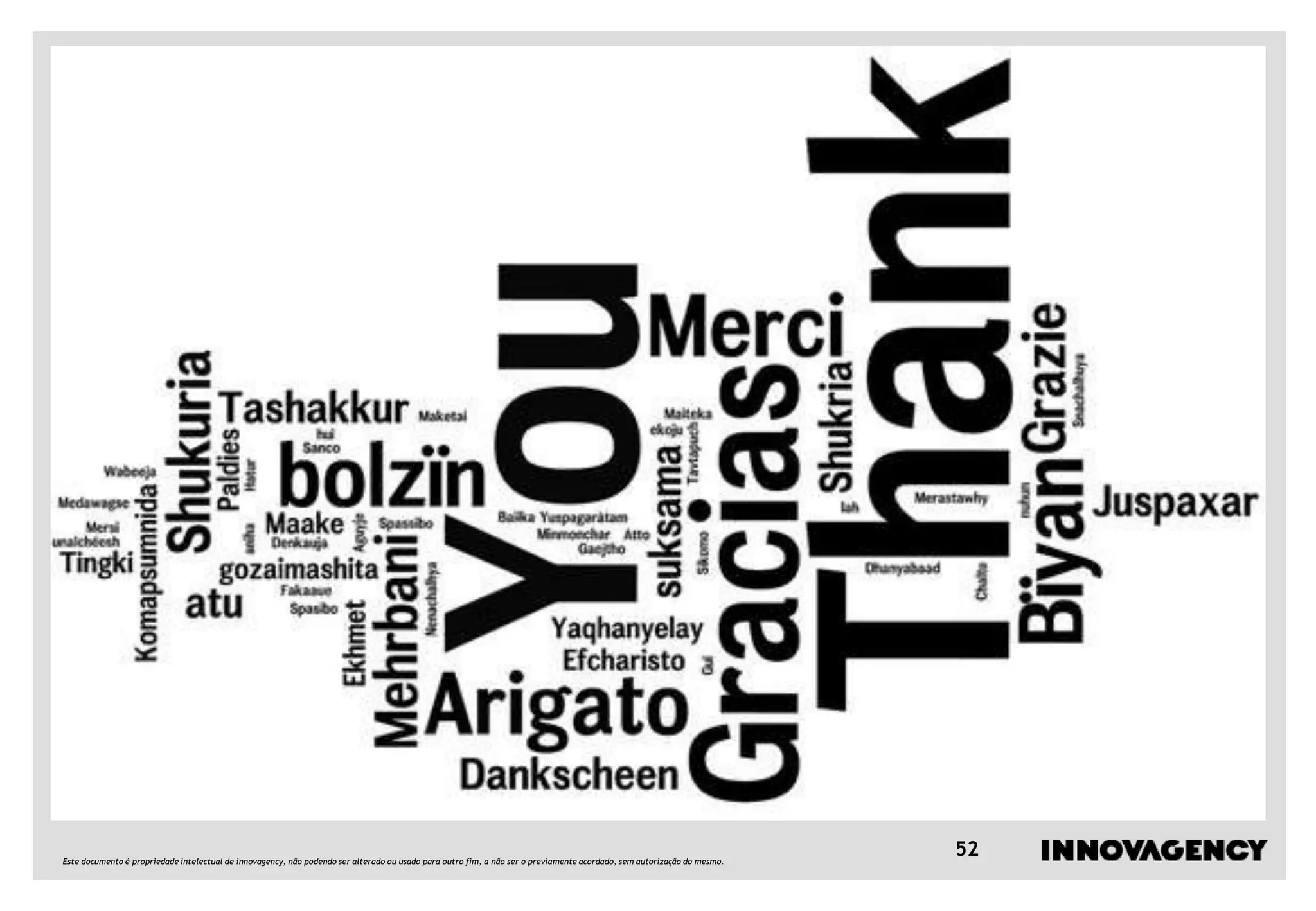 Este documento é propriedade intelectual de innovagency, não podendo ser alterado ou usado para outro fim, a não ser o previamente acordado, sem autorização do mesmo.
52
 