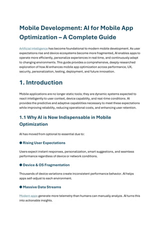 Mobile Development AI for Mobile App Optimization.pdf
