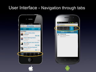 User Interface - Navigation through tabs
 