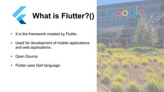 Mobile development using flutter | PPT