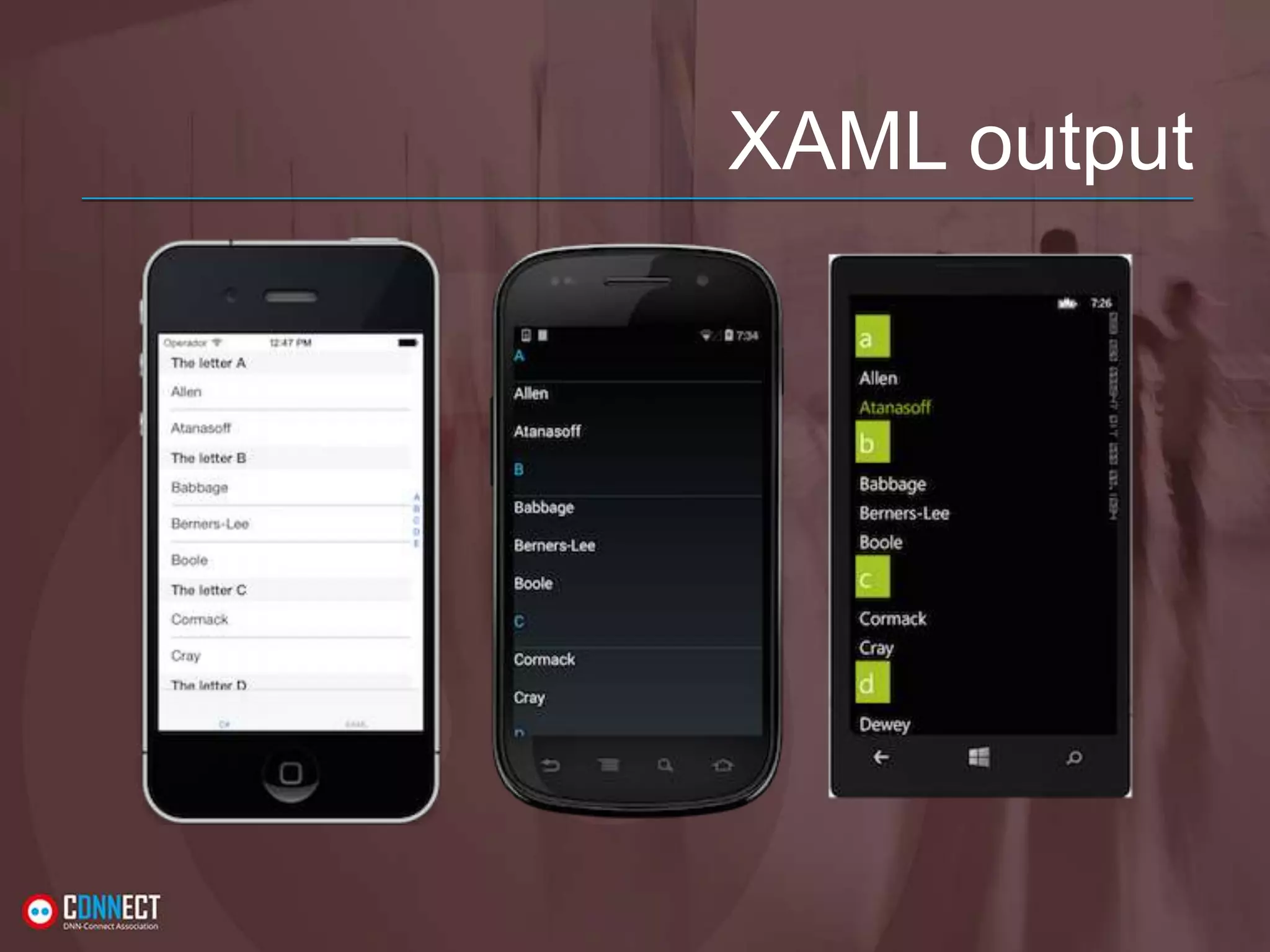 XAML output 