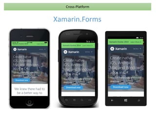 Cross-Platform 
Xamarin.Forms 
 